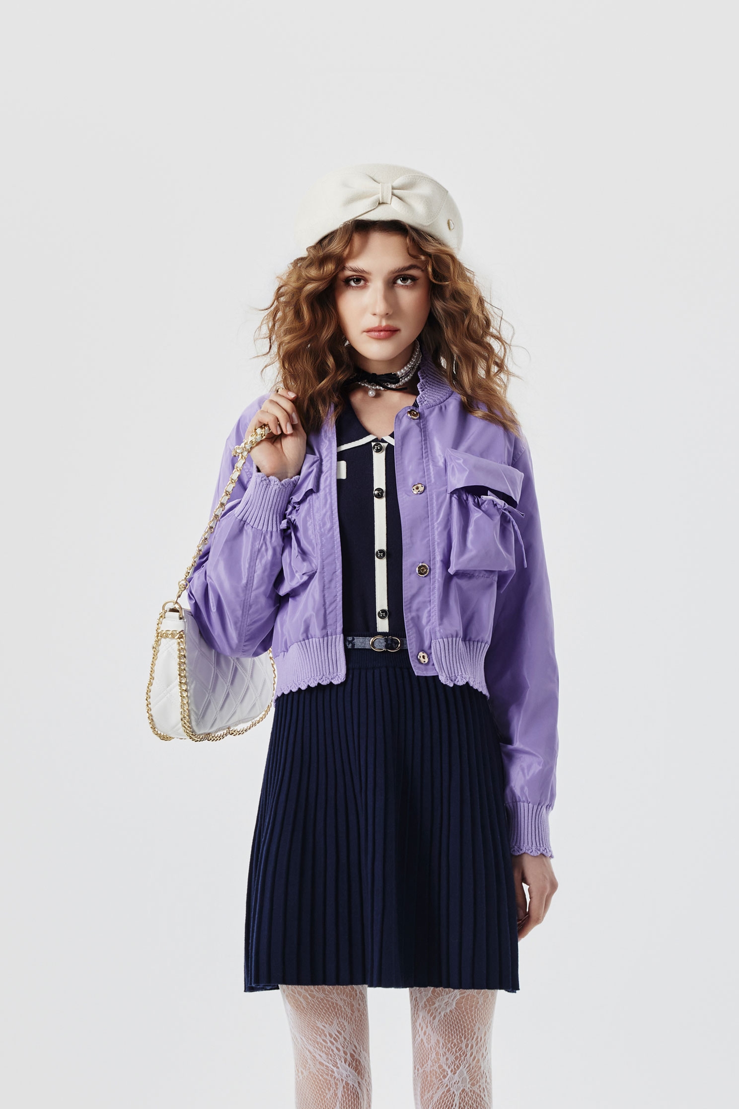 銀河丁香紫夾克式外套銀河丁香紫夾克式外套,一般外套,外套,秋冬穿搭,約會特輯