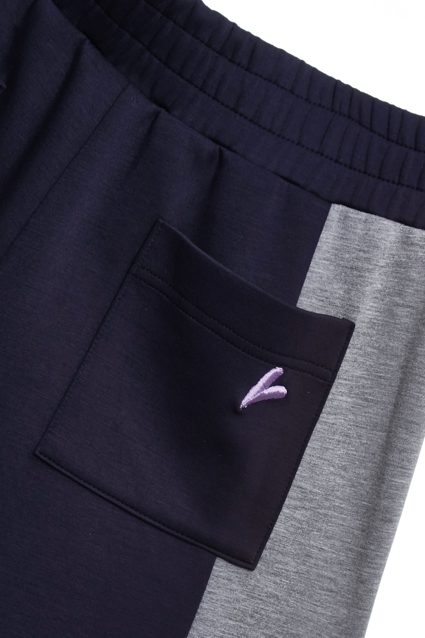 復古藍拼色寬腿褲復古藍拼色寬腿褲,刺繡,寬褲,秋冬穿搭,褲子