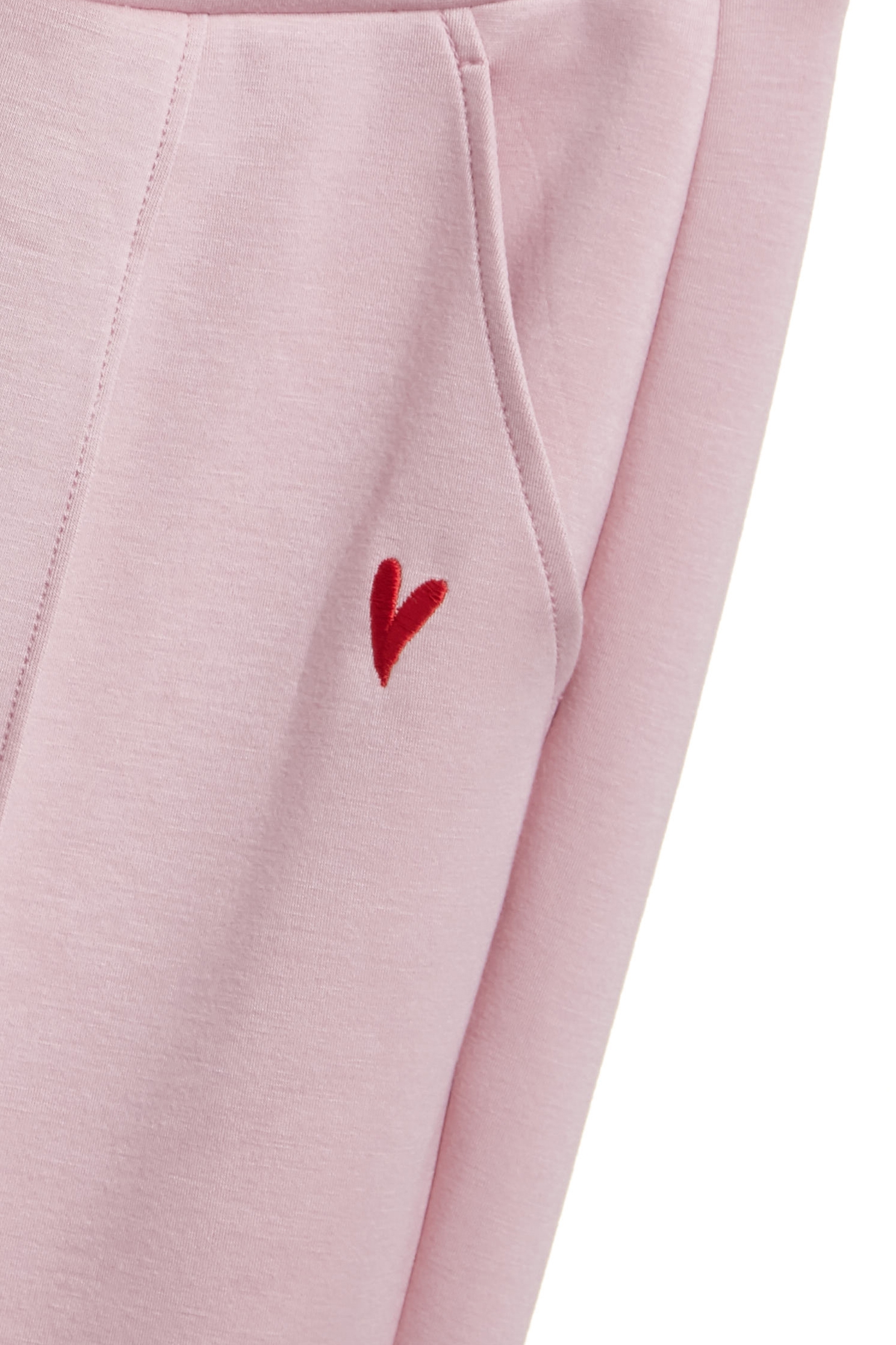 休閒風喇叭長褲粉紅雪糕色喇叭褲,刺繡,喇叭褲,秋冬穿搭,褲子