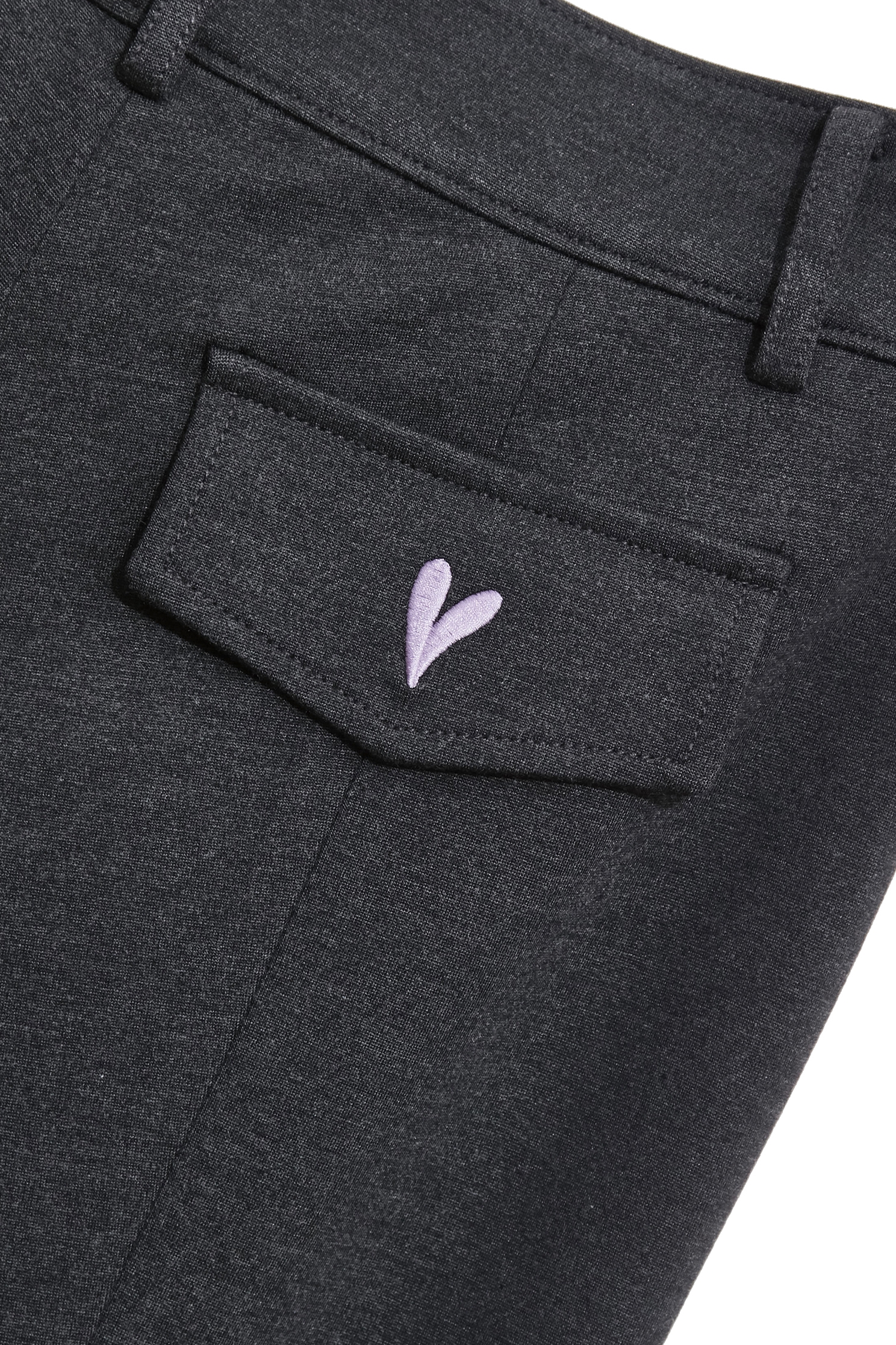 簡約修身開衩長褲簡約修身開衩長褲,刺繡,寬褲,秋冬穿搭,褲子,黑色褲子