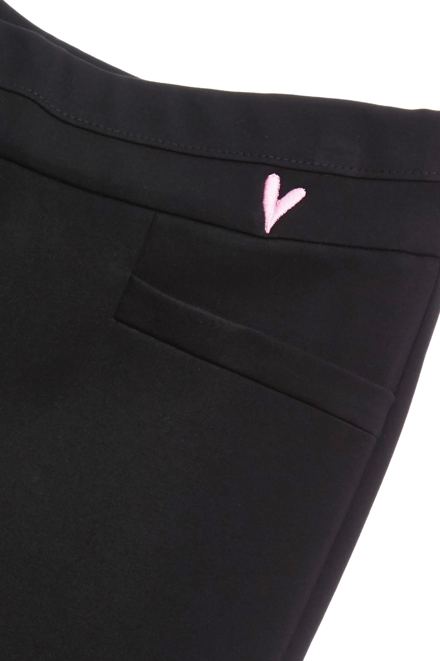 雙腰頭簡約合身褲雙腰頭簡約合身褲,刺繡,秋冬穿搭,窄管褲,褲子,黑色褲子