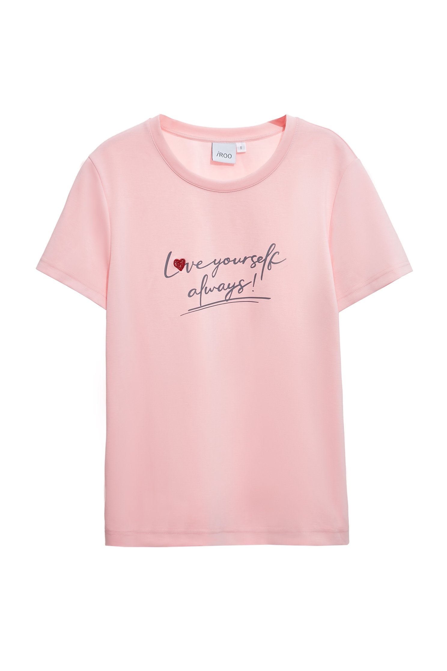 Love Yourself Always 印花窄版上衣Love Yourself Always 印花窄版上衣,T-Shirt,上衣,刺繡,春夏穿搭,白色上衣