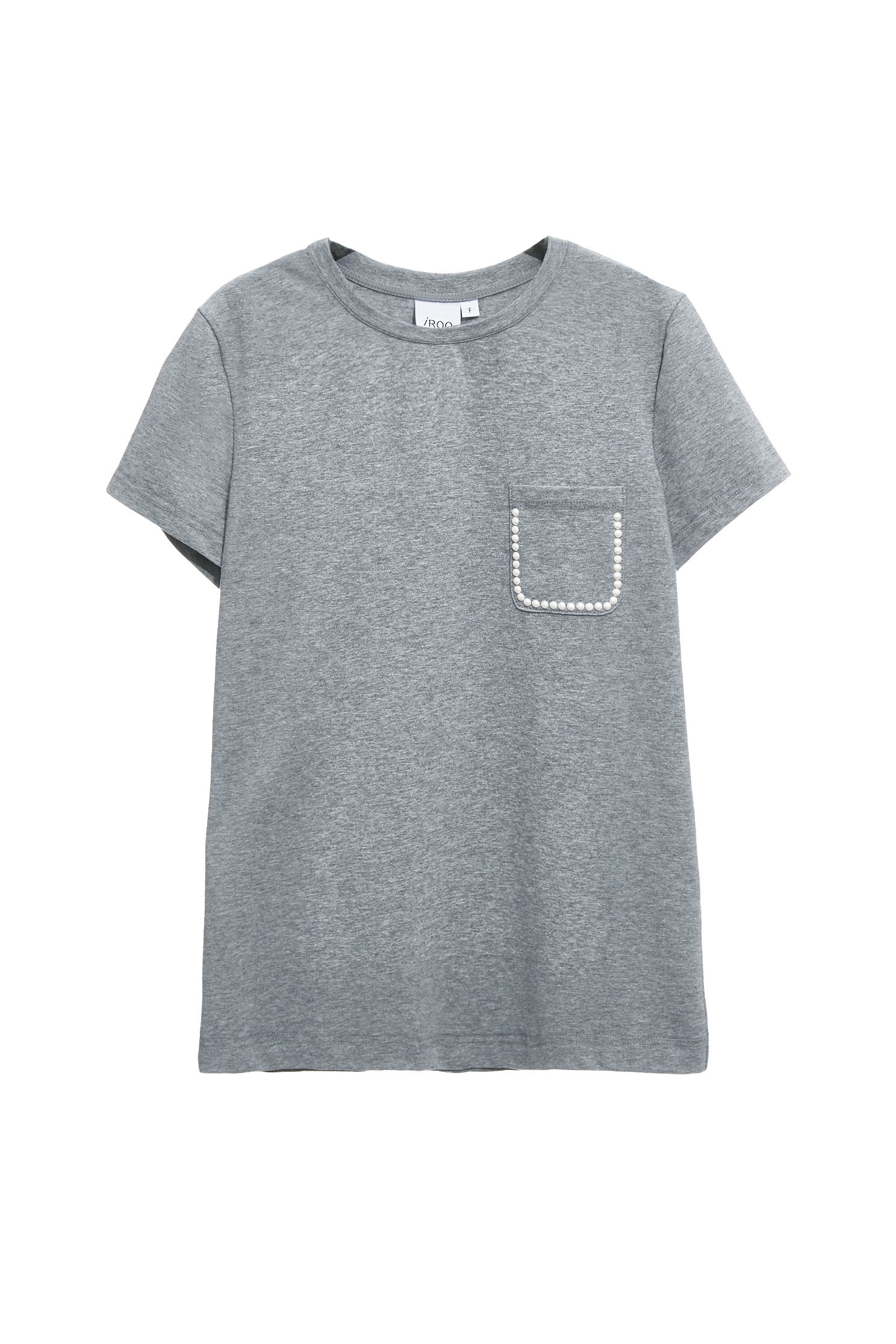 綴珍珠貼片顯瘦T恤上衣綴珍珠貼片顯瘦T恤上衣,T-Shirt,上衣,春夏穿搭,珍珠,純棉