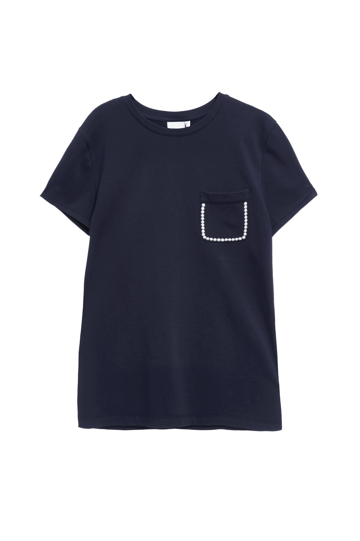 綴珍珠貼片顯瘦T恤上衣綴珍珠貼片顯瘦T恤上衣,T-Shirt,上衣,春夏穿搭,珍珠,純棉