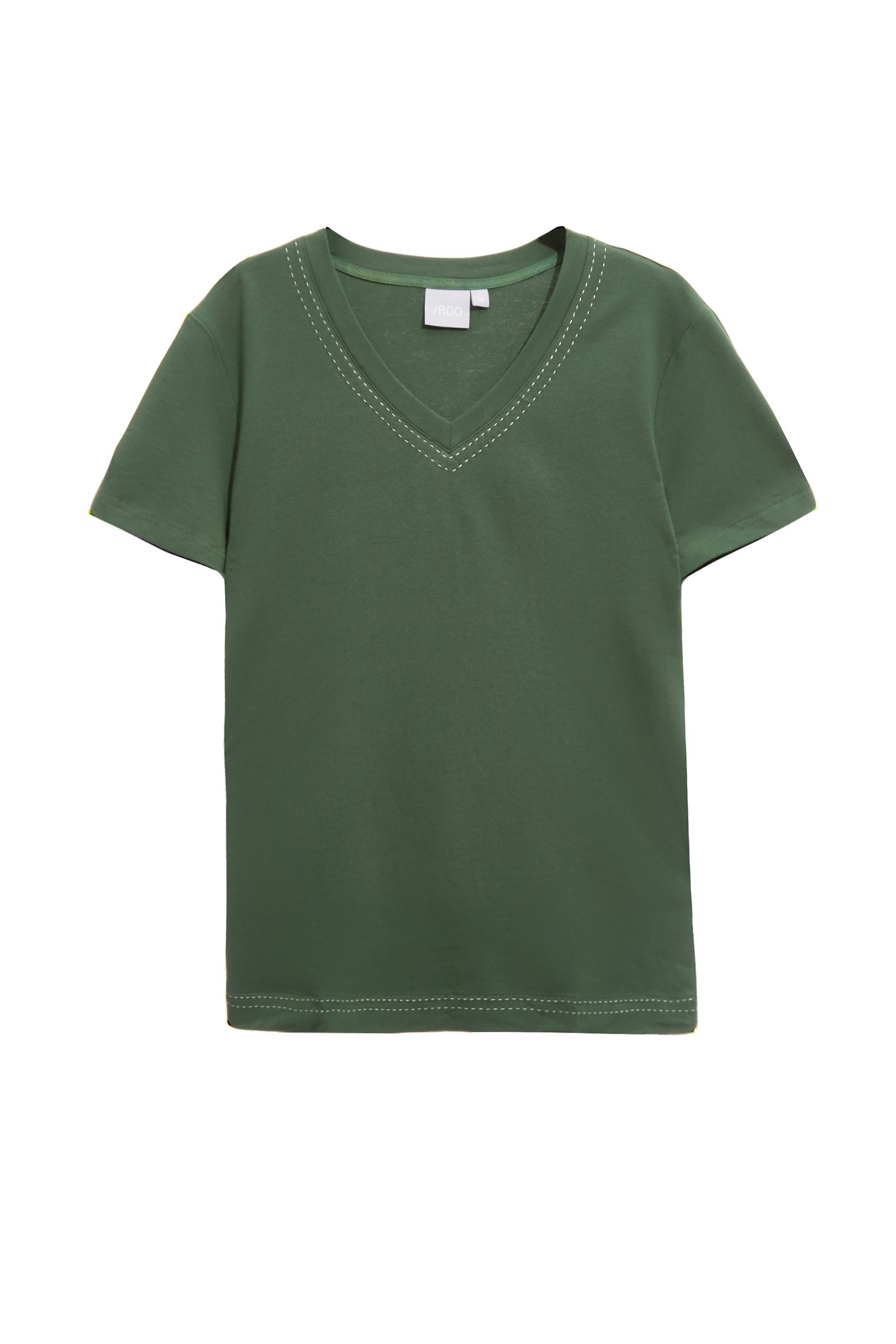 極簡合身鑲色邊T恤上衣極簡合身鑲色邊T恤上衣,T-Shirt,上衣,刺繡,春夏穿搭