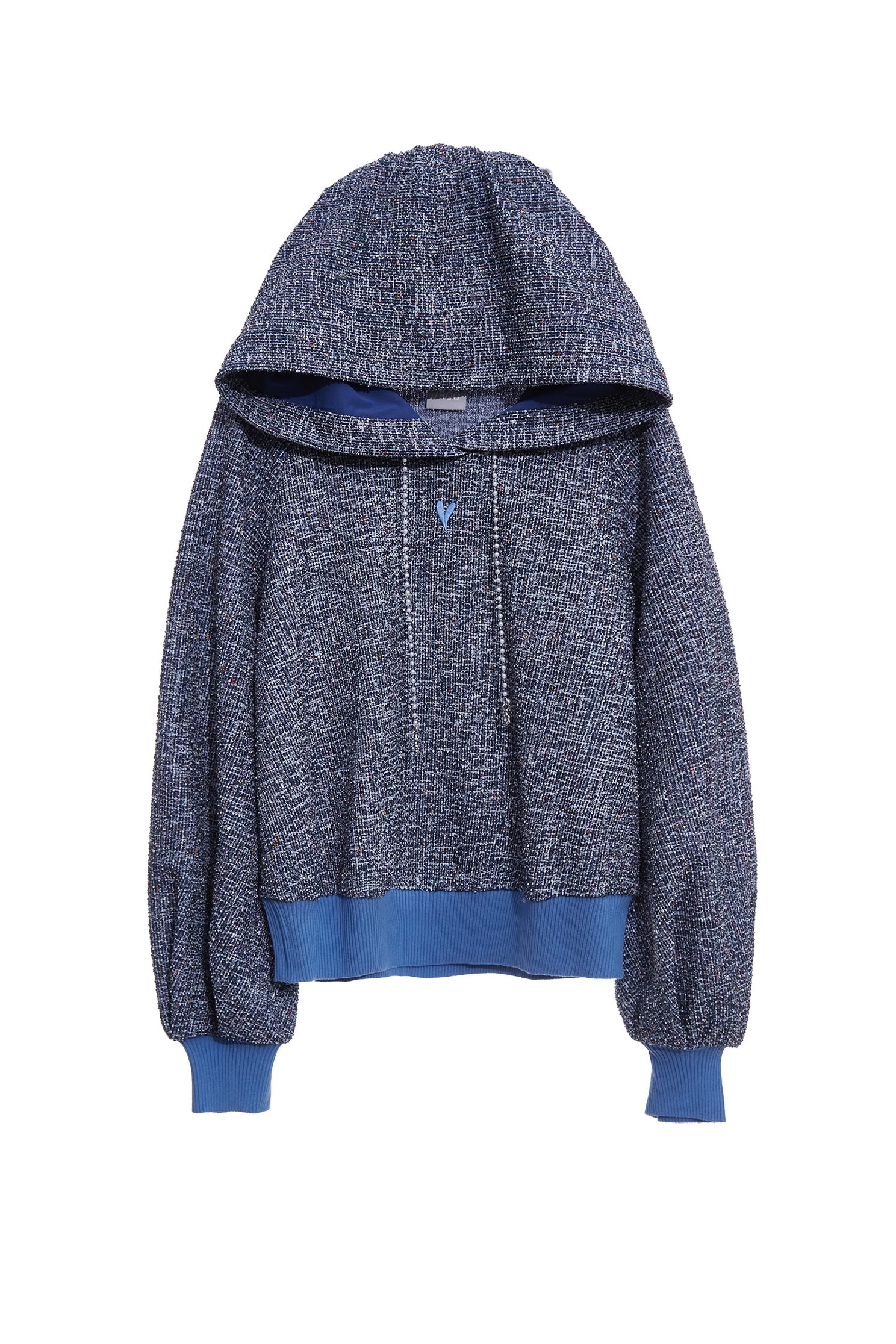 拚紫色羅紋連帽上衣拚紫色羅紋連帽上衣,上衣,刺繡,珍珠,秋冬穿搭