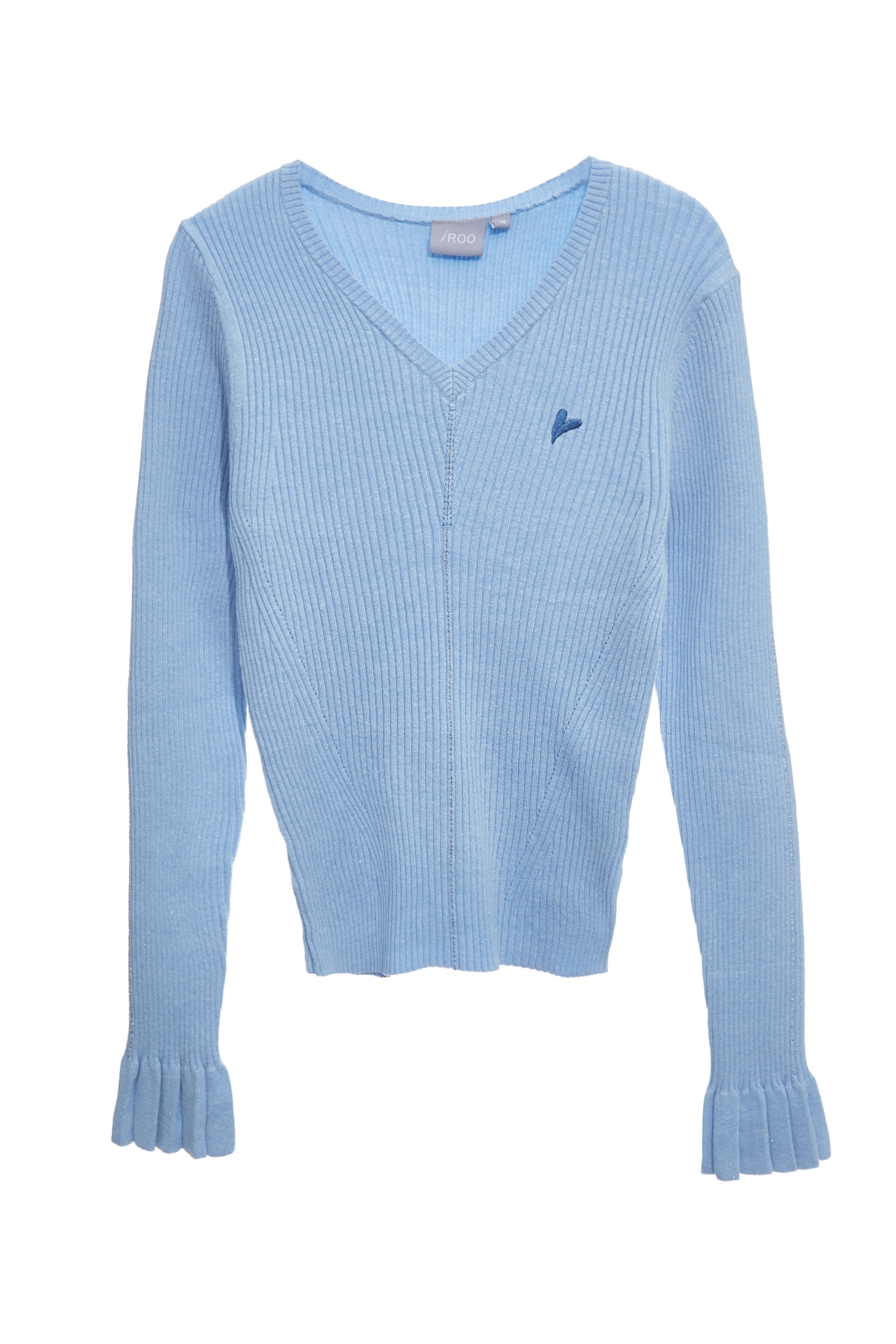 簡約正反針針織上衣簡約正反針針織上衣,V領上衣,上衣,刺繡,秋冬穿搭,簡約穿搭,荷葉,針織,針織上衣