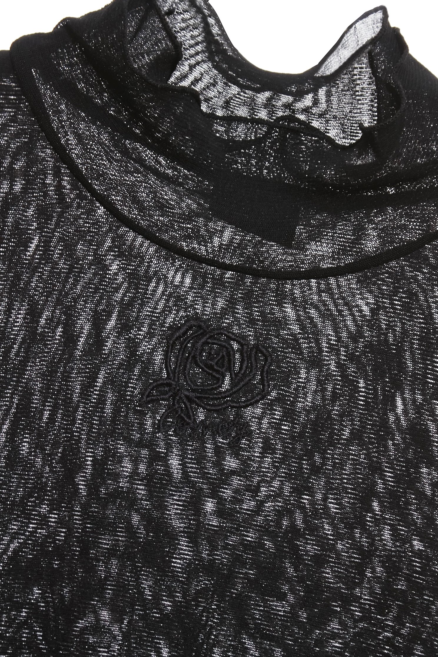 簡約法式羊毛針織上衣簡約法式羊毛針織上衣,上衣,刺繡,秋冬穿搭,針織,黑色上衣