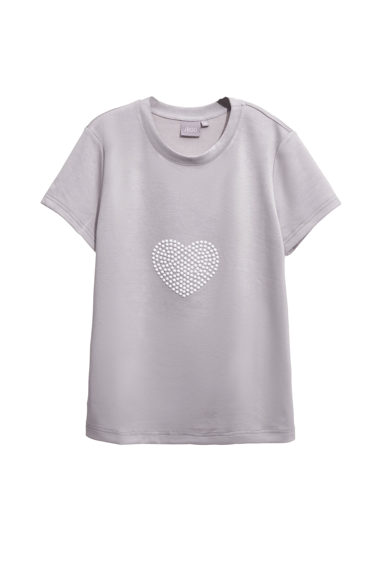 愛心珍珠貼片T恤上衣愛心珍珠貼片T恤上衣,T-Shirt,上衣,春夏穿搭,珍珠,白色上衣