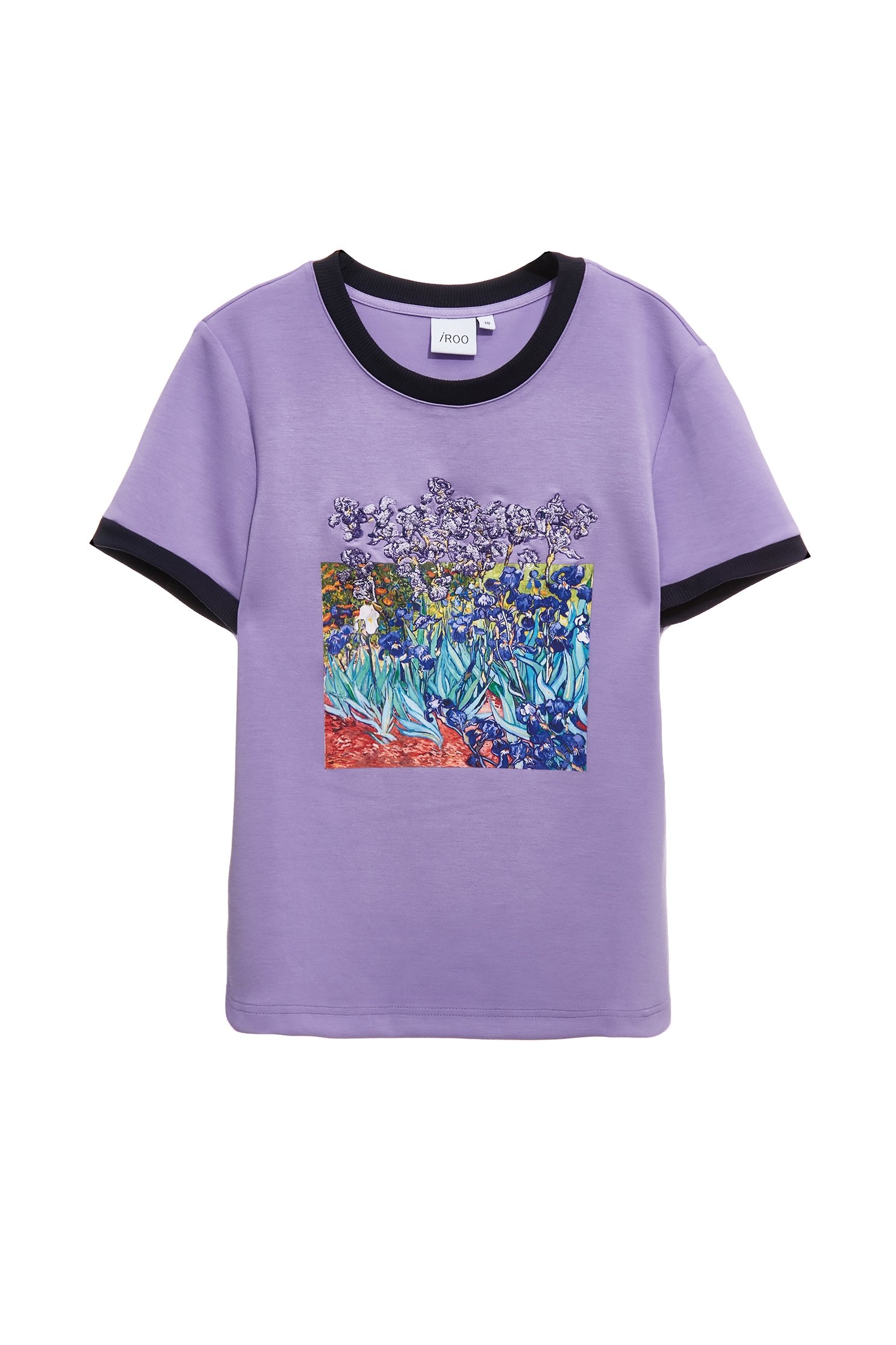 銀河丁香紫繡印花上衣銀河丁香紫繡印花上衣,T-Shirt,上衣,刺繡,春夏穿搭
