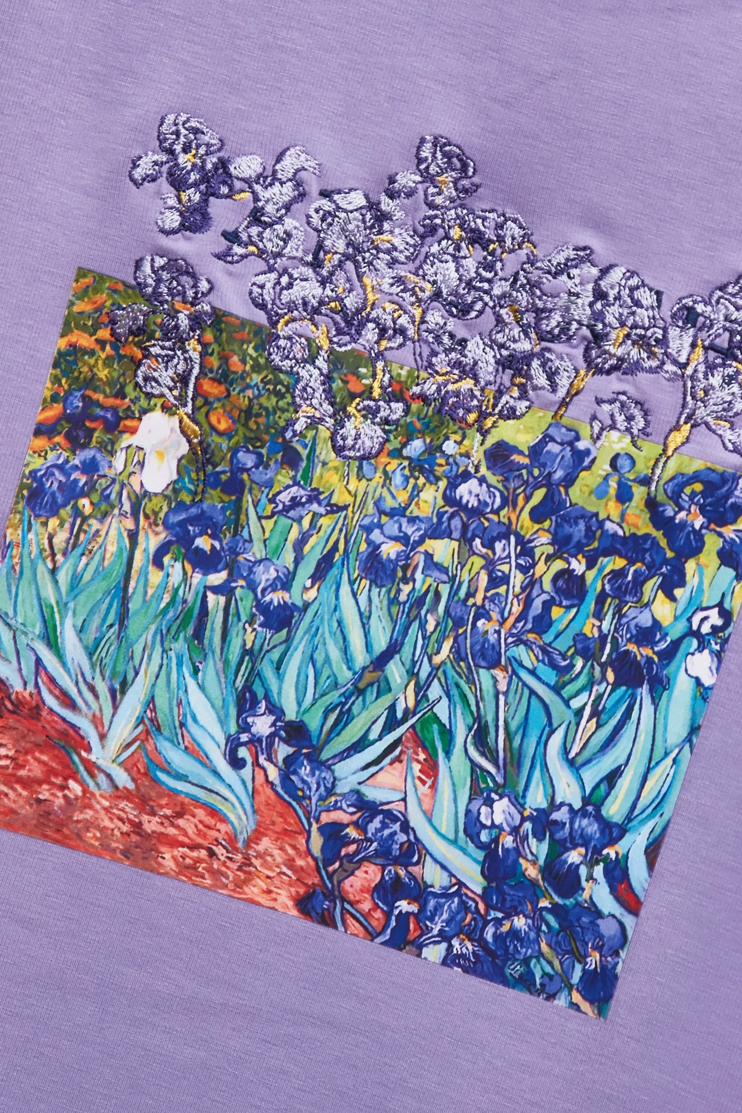 銀河丁香紫繡印花上衣銀河丁香紫繡印花上衣,T-Shirt,上衣,刺繡,春夏穿搭
