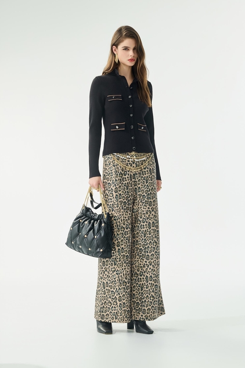 小香風質樸原色針織外套,