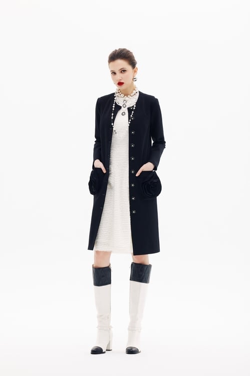 玫瑰繞花過膝長外套,一般外套