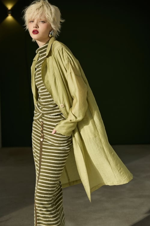 冷調抹茶色飄逸長外套,,冷調抹茶色飄逸長外套,一般外套,外套,春夏穿搭,一般外套,外套,春夏穿搭