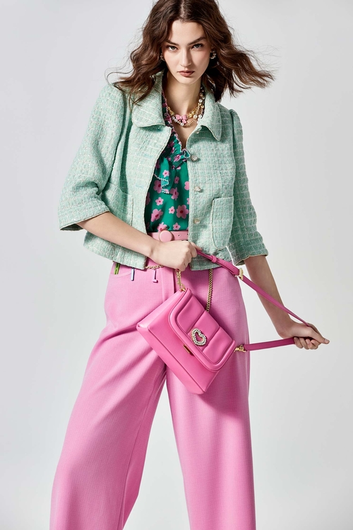 雲朵花卉印花上衣,V領背心