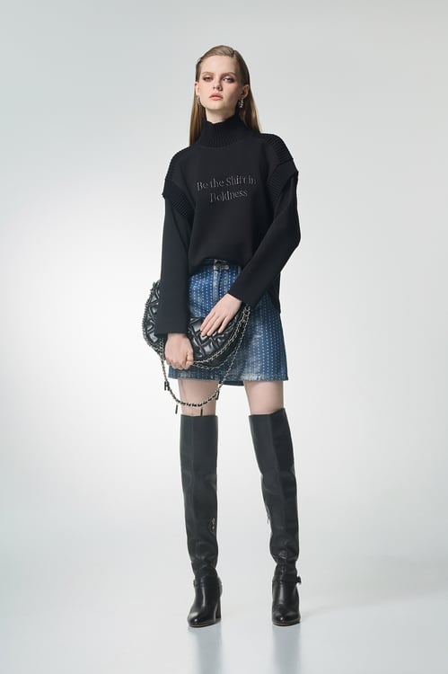 羅紋造型個性單品上衣,上衣