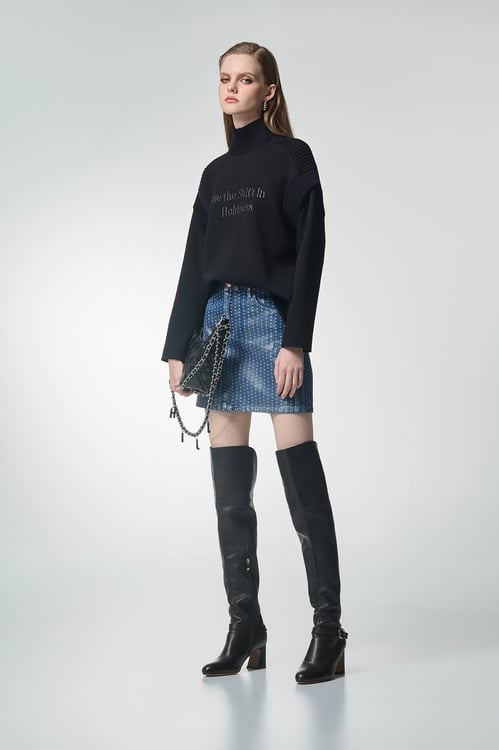 羅紋造型個性單品上衣,上衣