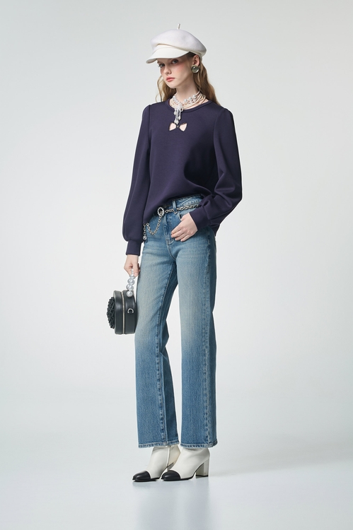 簍空蝴蝶結造型上衣,上衣