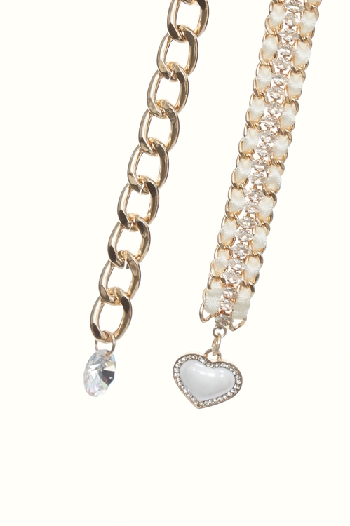 奢華鑲鑽蝴蝶結長鏈,蝴蝶結