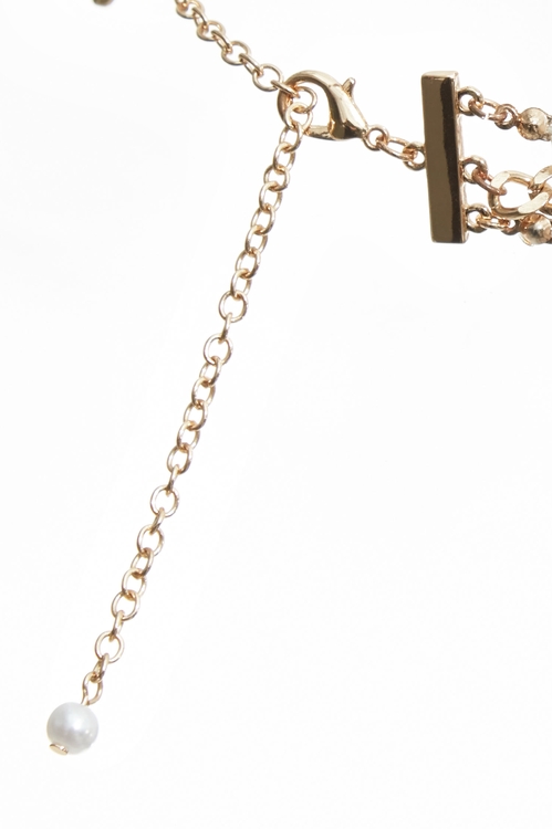 甜美絲絨蝴蝶結珍珠頸鍊,蝴蝶結