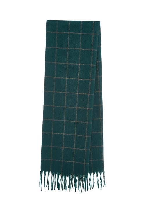 簡約知性格紋圍巾,,簡約知性格紋圍巾,圍巾,格紋,秋冬穿搭,針織