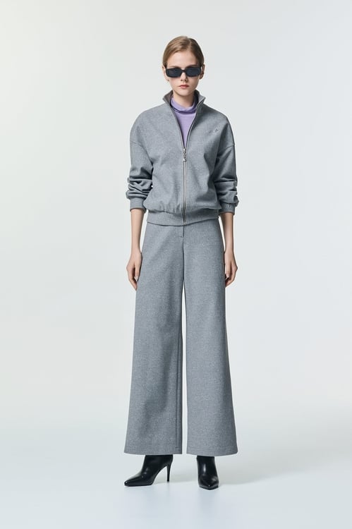 安靜灰簡約休閒外套,時髦成套搭配