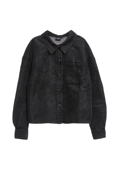 帶蔥光澤感牛仔外套