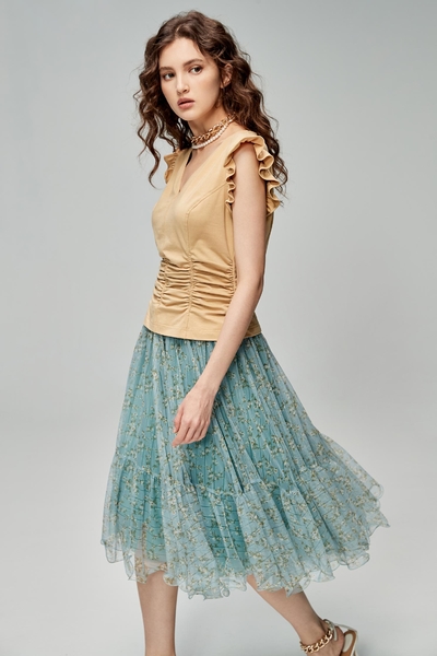 冬季小杏花印花澎裙