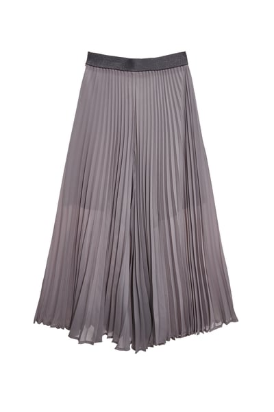 薄暮灰傘景寬褲裙