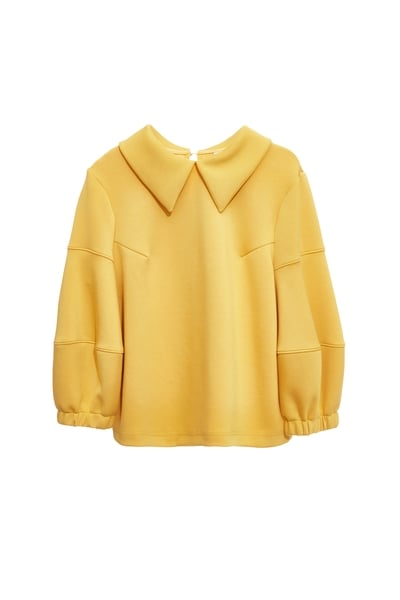 花粉黃長袖上衣