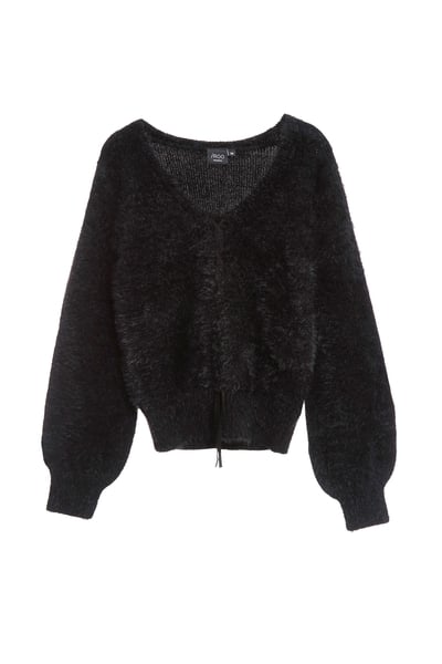 交叉綁帶造型針織上衣