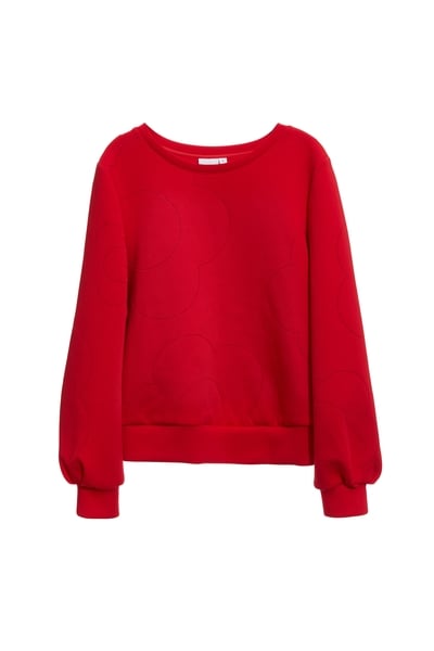 火焰色燒花形單品上衣