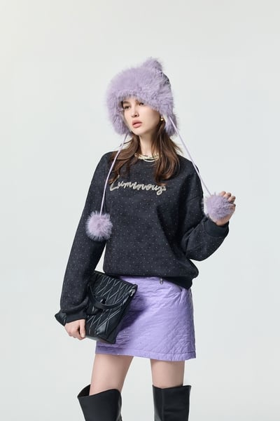 仿舊洗水閃光衛衣