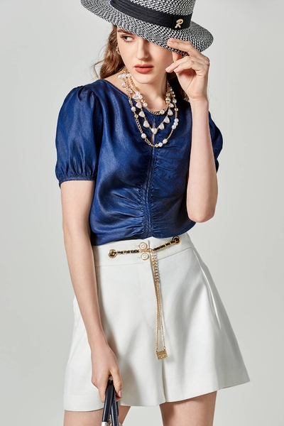 宇宙太空藍天絲棉上衣