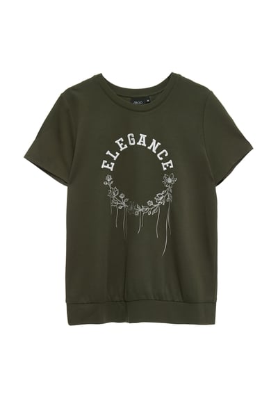 優雅單字刺繡上衣