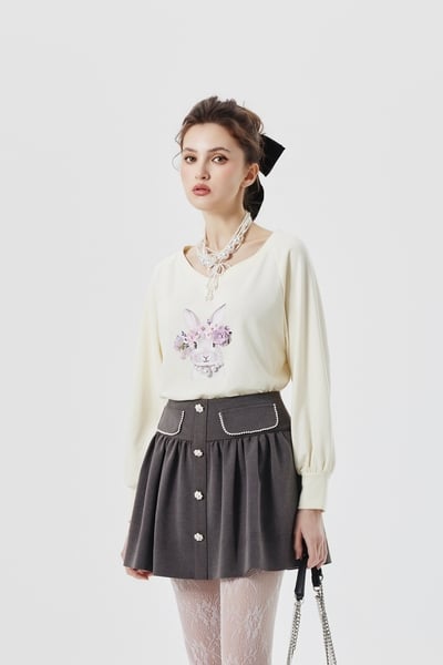 兔兔公主圖騰單品上衣