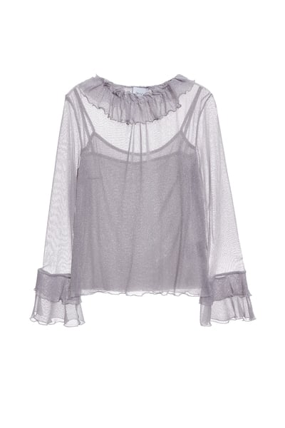 自帶銀蔥光澤感單品上衣