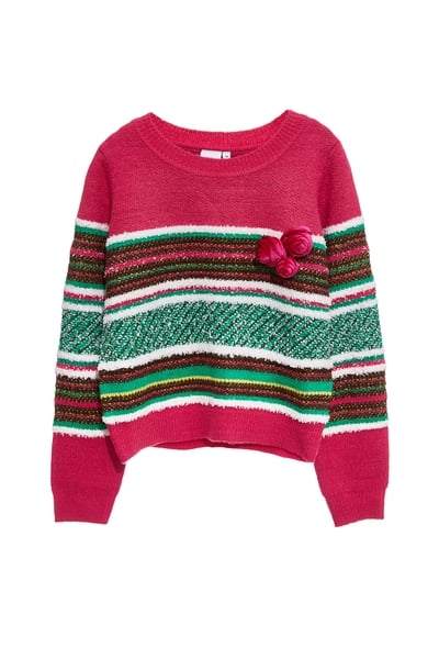 玫瑰可露麗採條針織