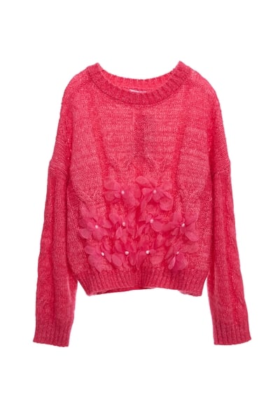 玫瑰可露麗針織上衣