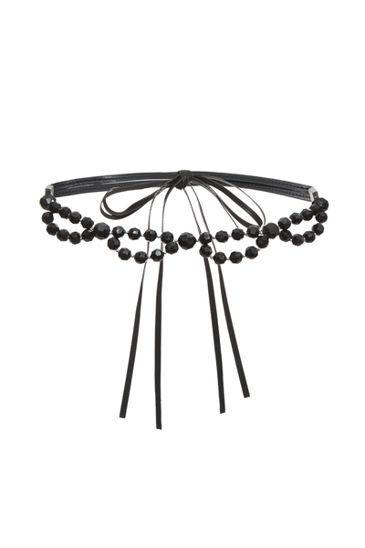 皮綁式時尚角珠腰鍊