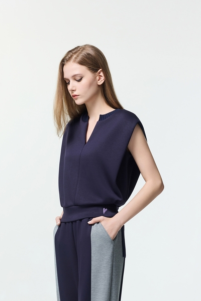 復古藍休閒風上衣